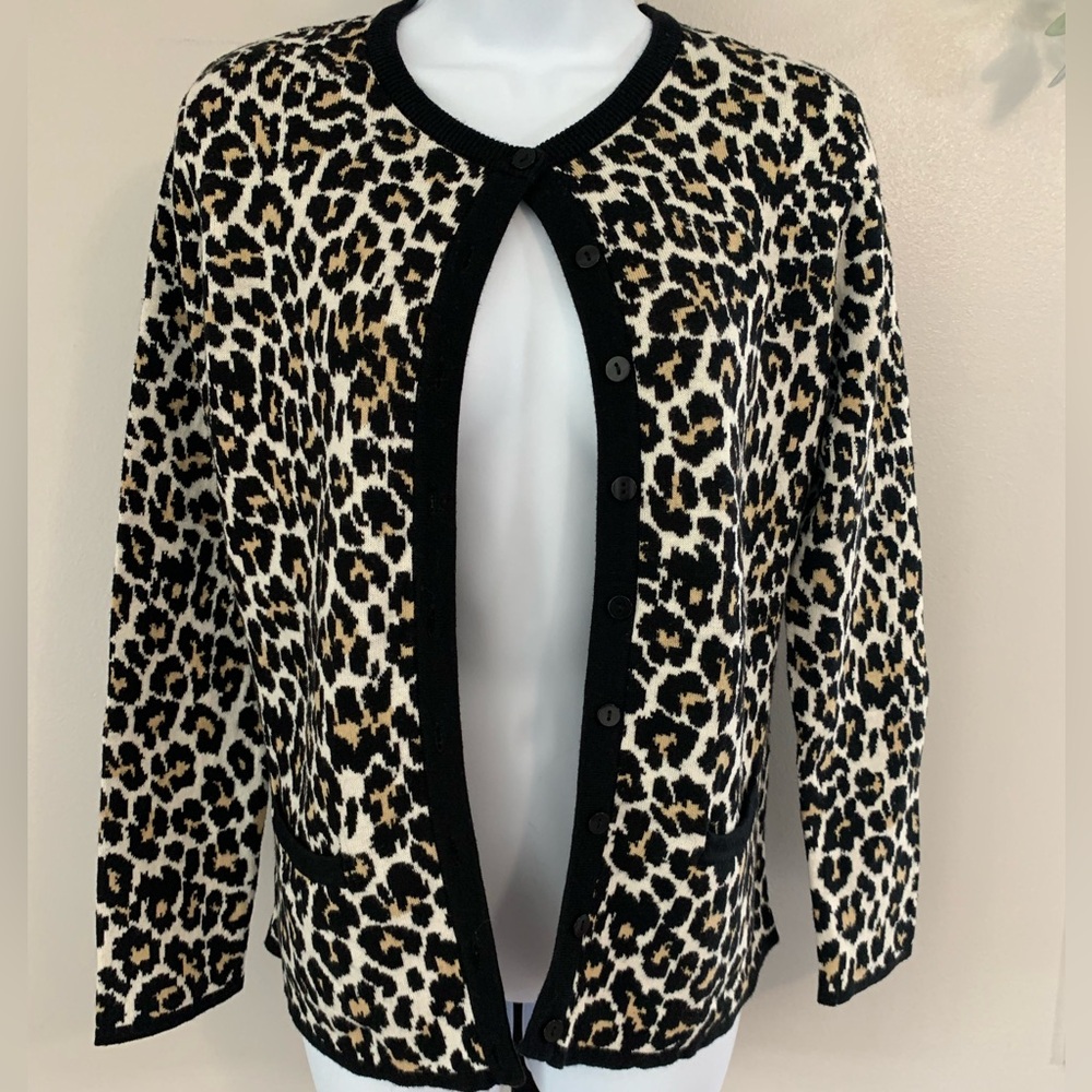 Chadwicks Leopard Print Cardigan/ Jacket